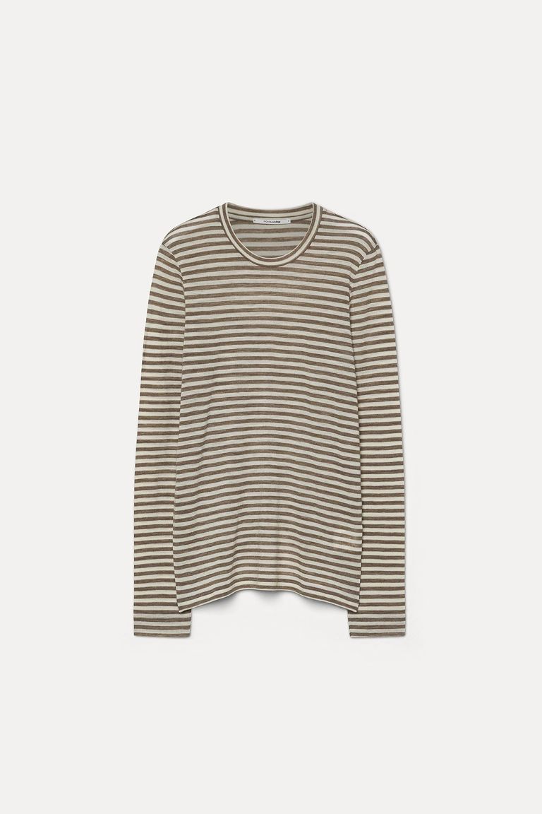 Striped wool jersey T-shirt