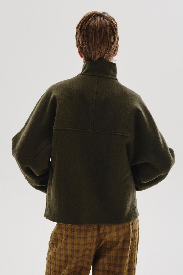 Wool and cashmere cloth jacket