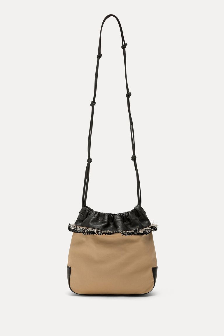 Borsa bucket in drill di cotone accoppiato
