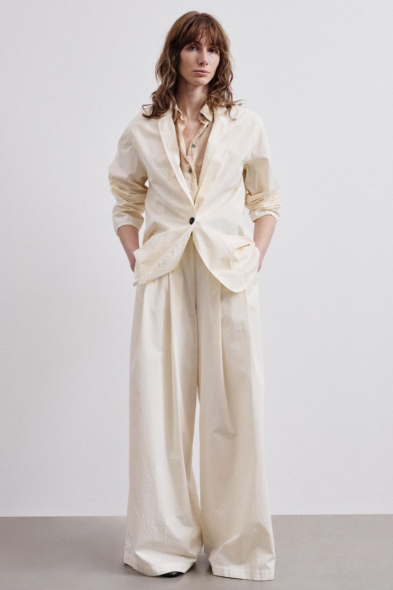 Veste en sergé de coton. beurre
