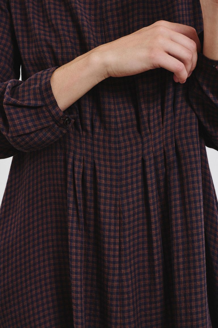 Gingham flannel dress