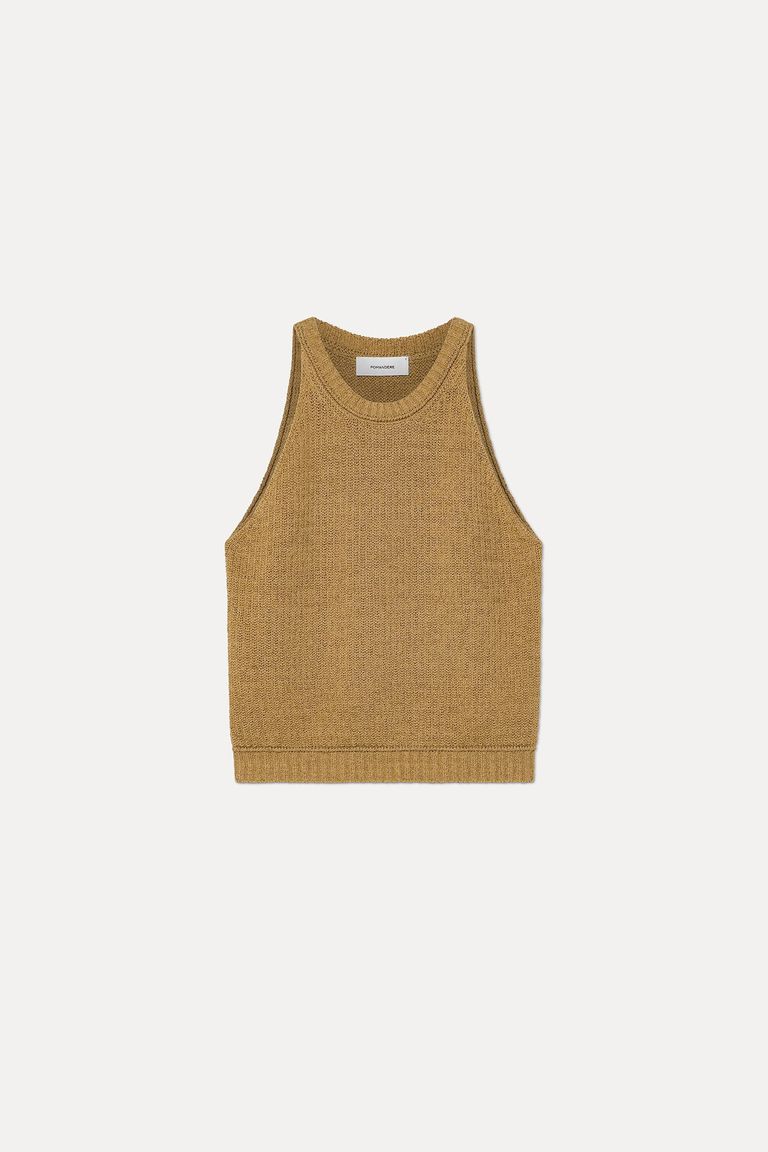 Débardeur en maille de coton et lin
