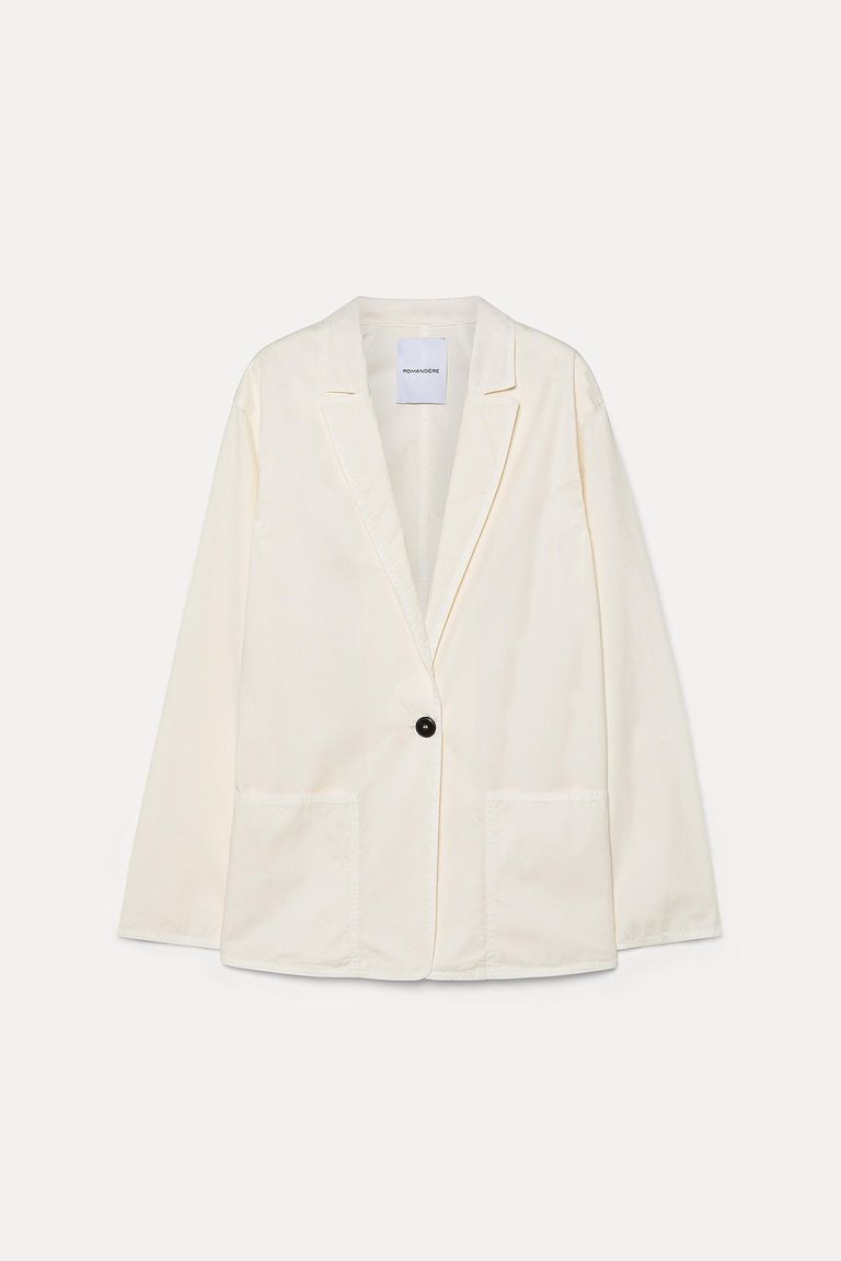 Jacket in cotton gabardine.