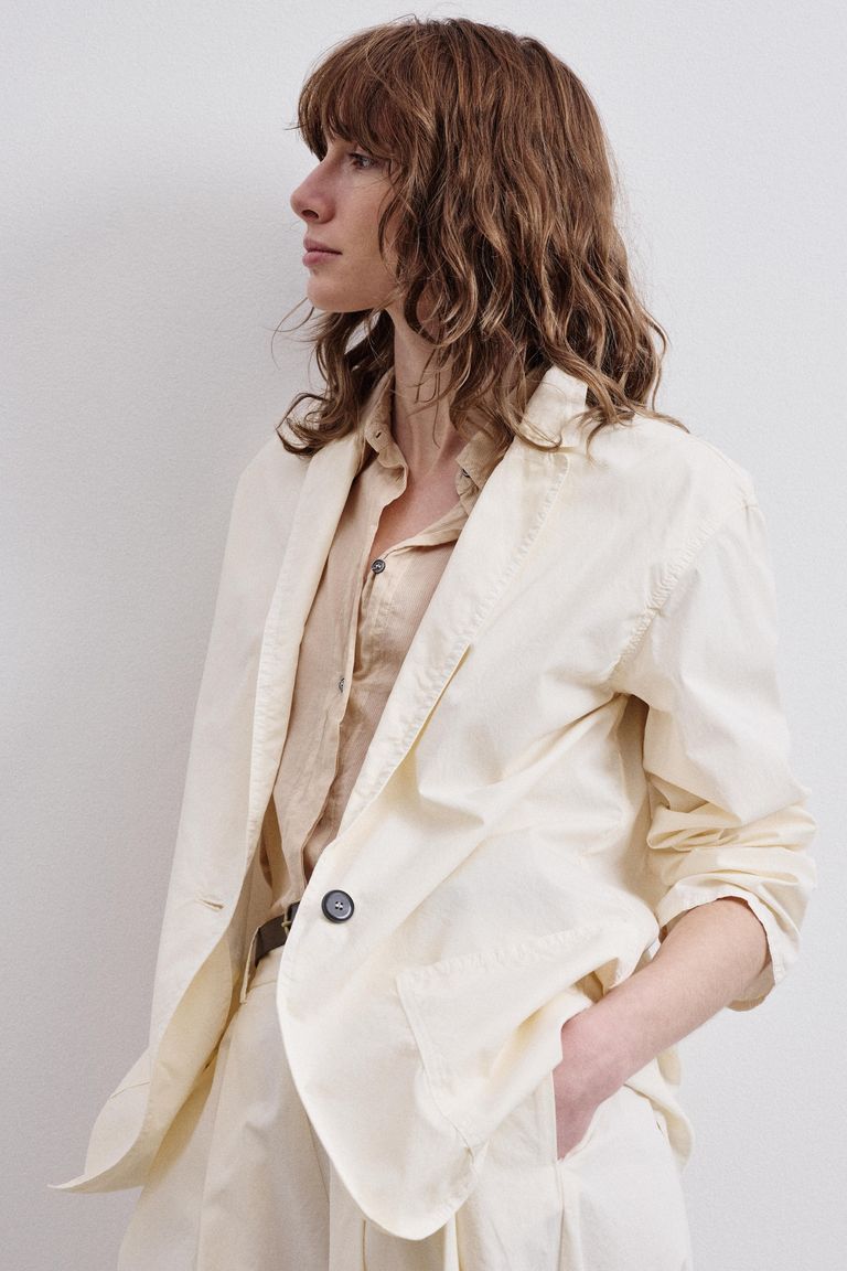 Veste en sergé de coton. beurre