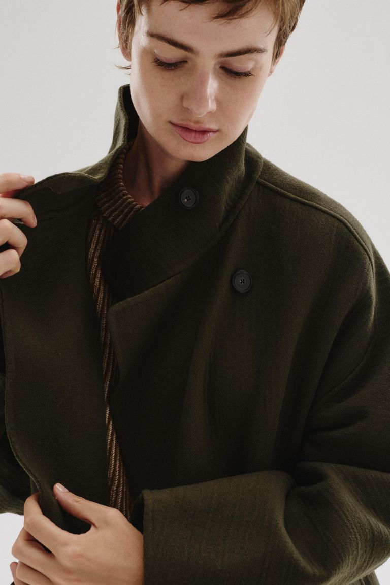 Wool and cashmere cloth jacket