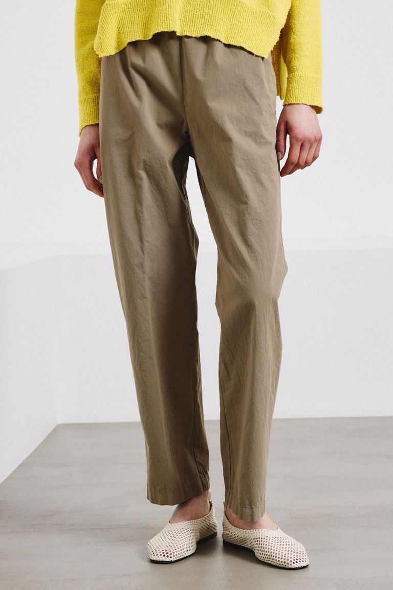 Cotton gabardine jogging trousers dove grey