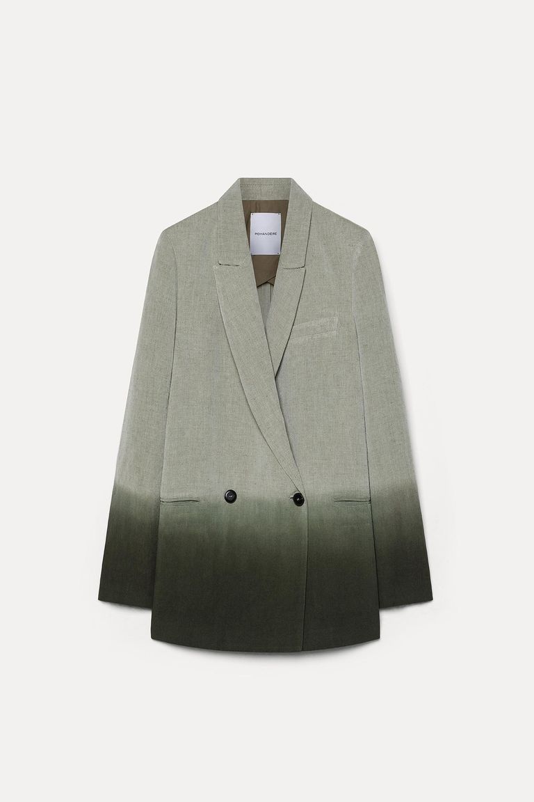 Dégradé slub cotton jacket olive