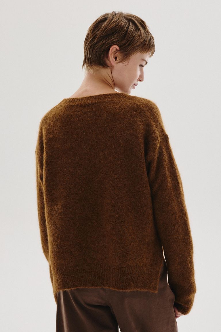 Crewneck mohair sweater