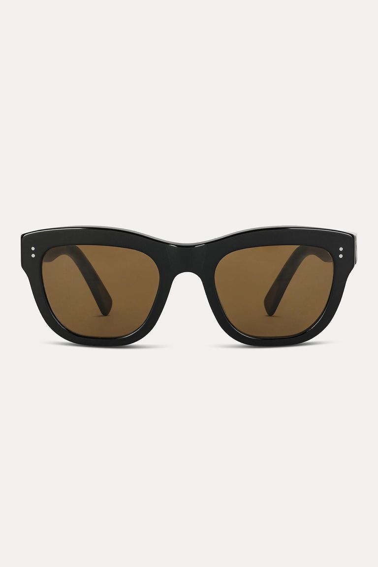 "Crunchy" sunglasses in black acetate