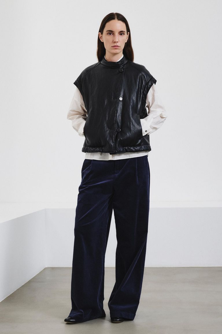 Pantalone ampio in velluto a coste