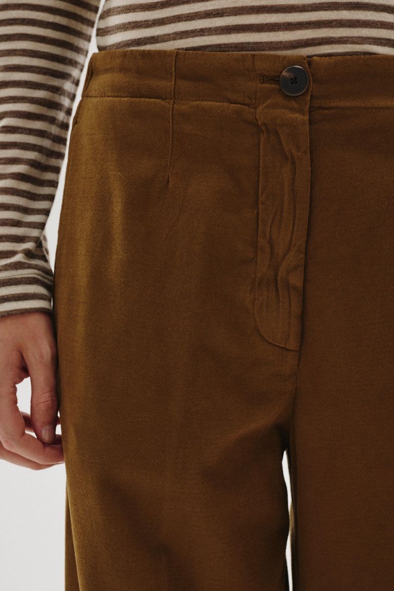Iconic cotton and wool flannel trousers