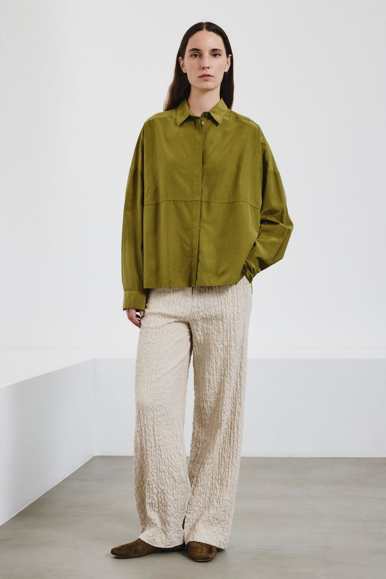 Habutai silk and cotton shirt